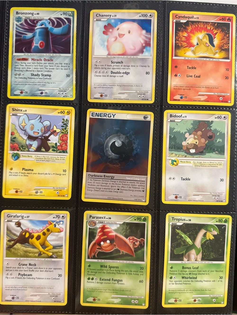 Pokemon 2007 Mysterious Treasures Lot Bronzong Holo Chansey Cyndaquil Shinx LP